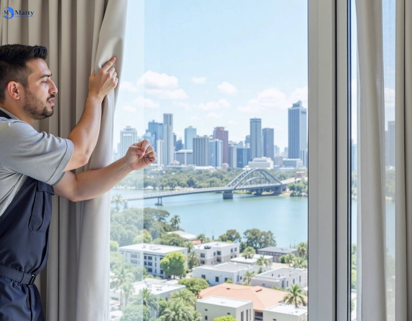 Professional curtain steam cleaning service bokarina QLD by Matty Curtain Cleaning